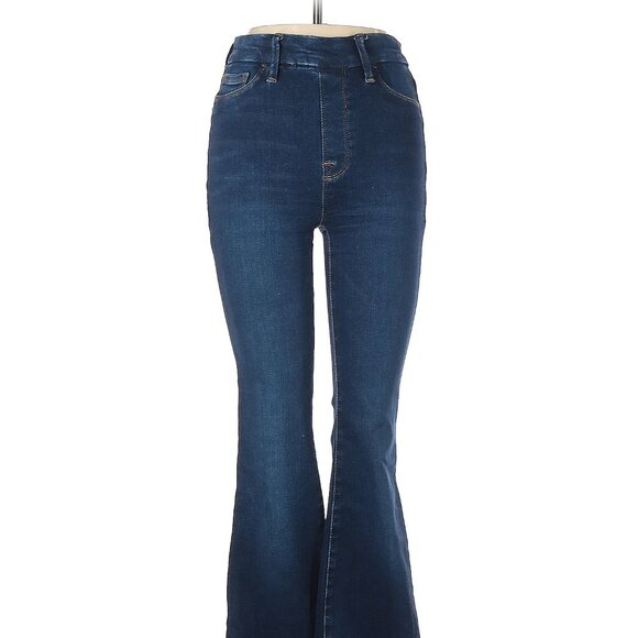 Good American Dark Blue Boot Cut Jeans Small - Picture 1 of 4